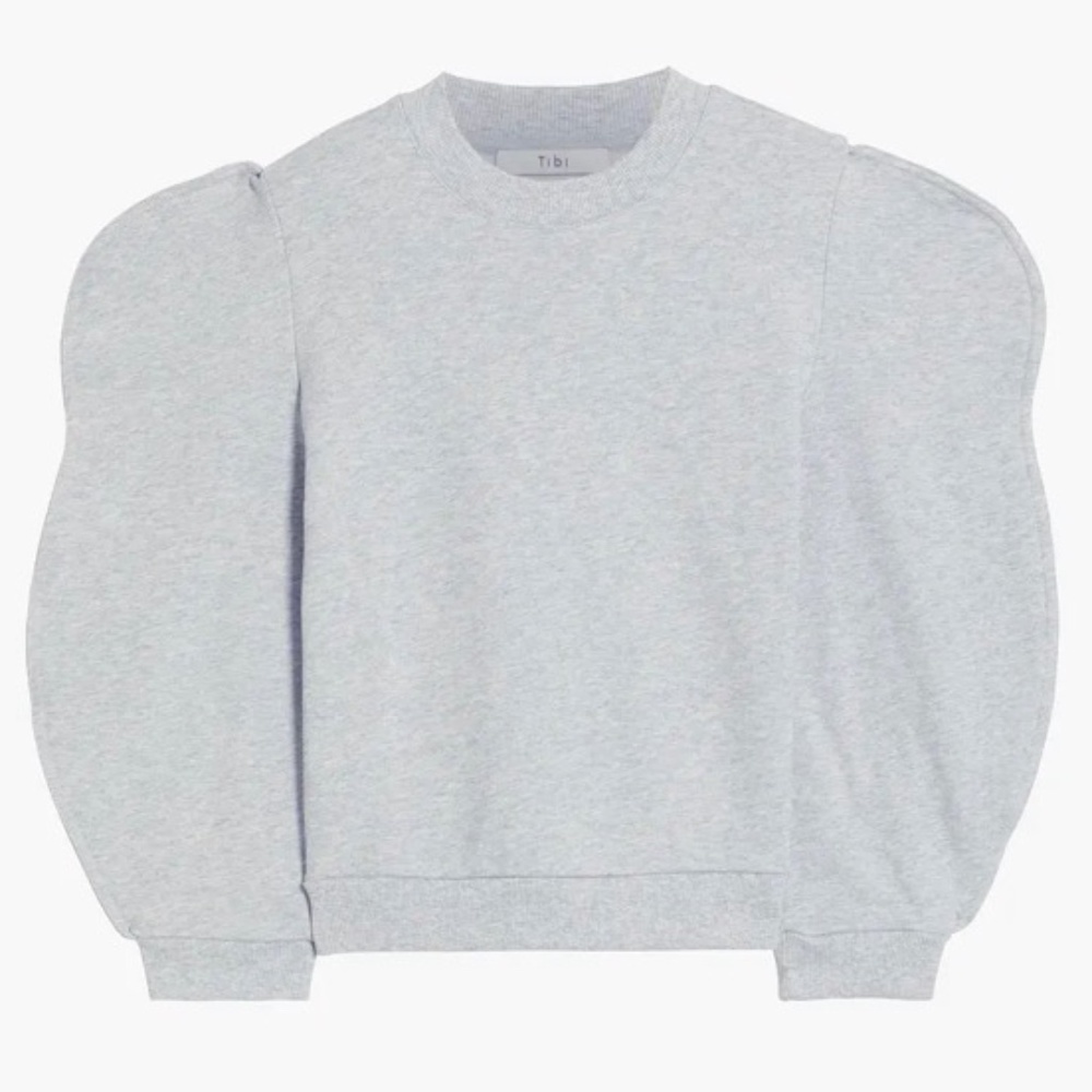 Tibi scallop sleeve sweatshirt